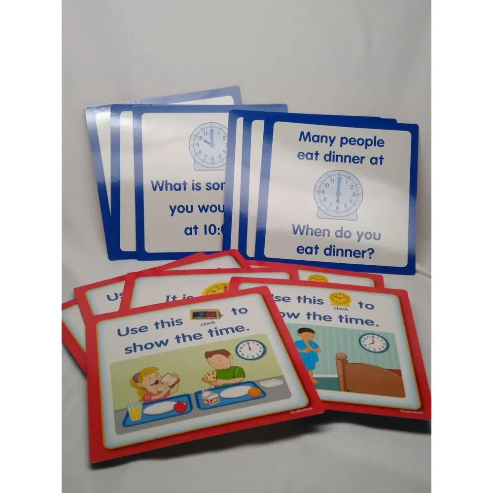Lakeshore Learning What Time Is It Center Educational Clock Game LL414 Ages 6+